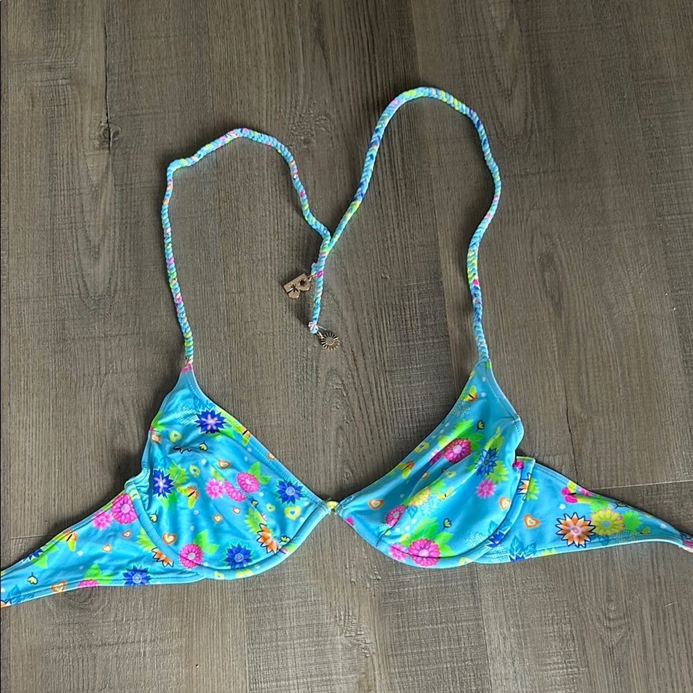 2 Blackbough Blue Floral Bikini Top and Bottom